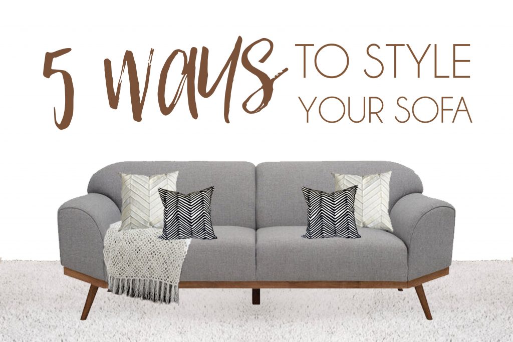 5 ways to style sofa