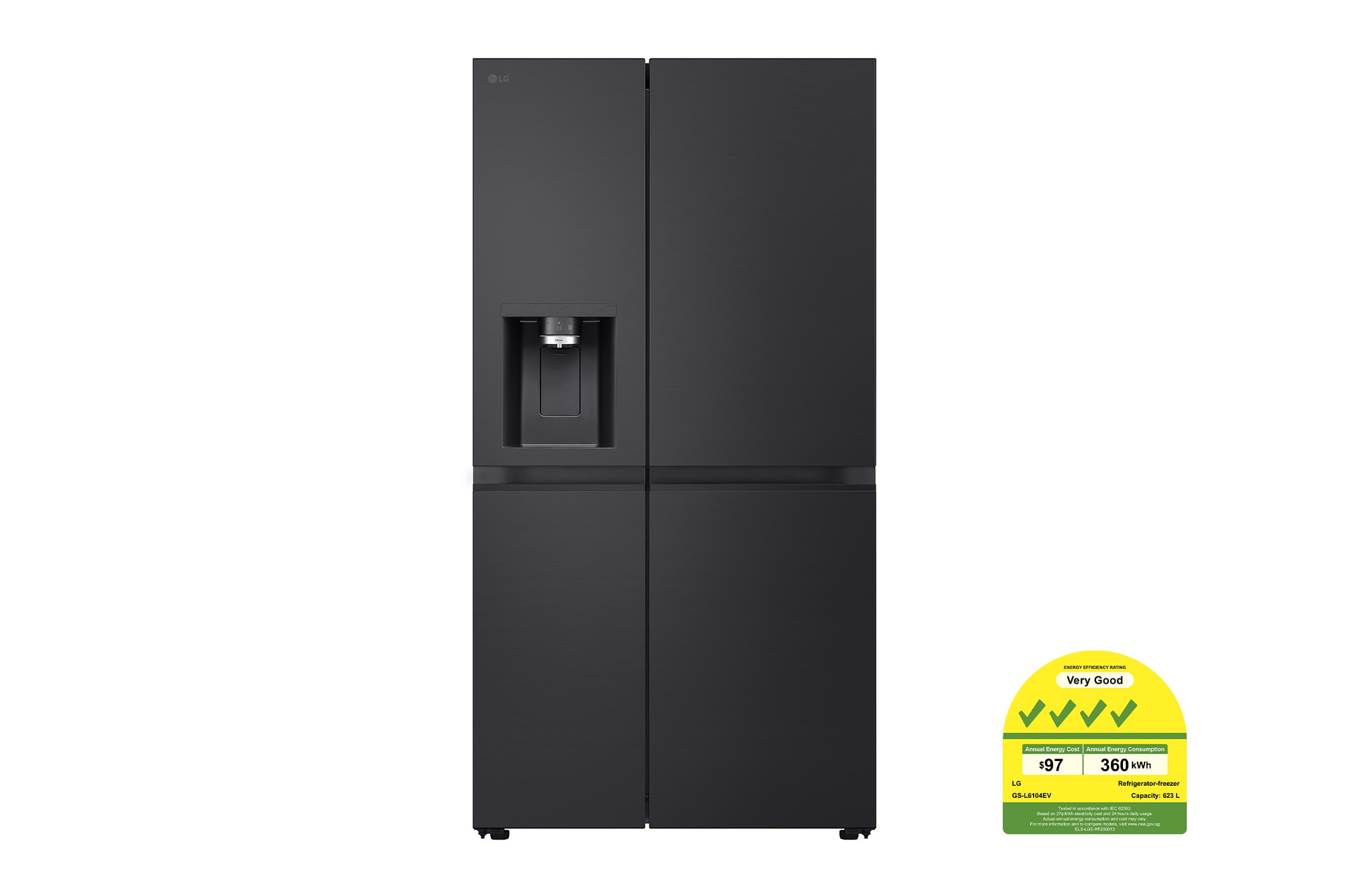 LG 623L Side by Side Fridge GS-L6104EV LG 623L Side by Side Fridge GS-L6104EV