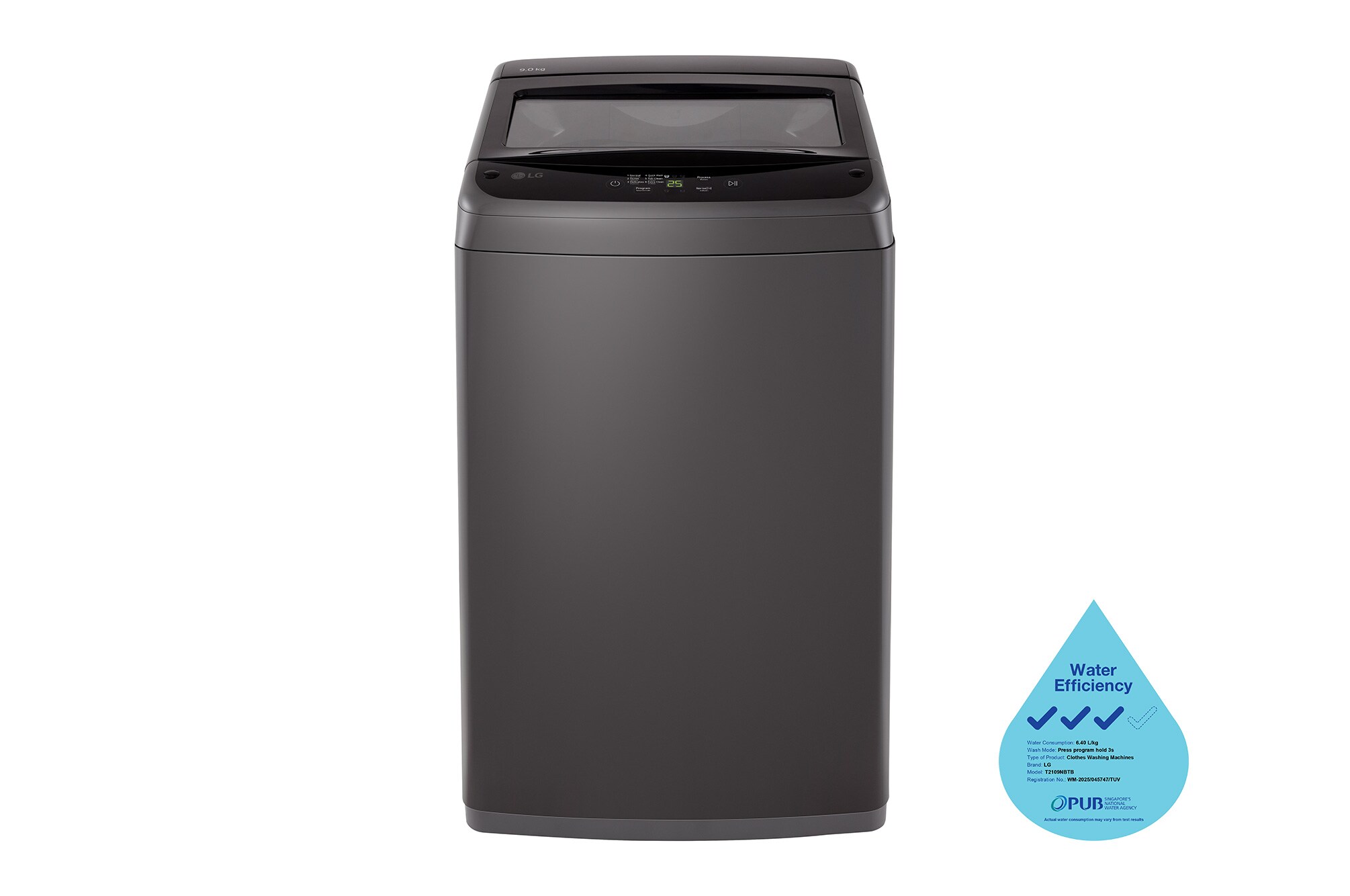 LG 9kg Top Load Washer T2109NBTB LG 9kg Top Load Washer T2109NBTB