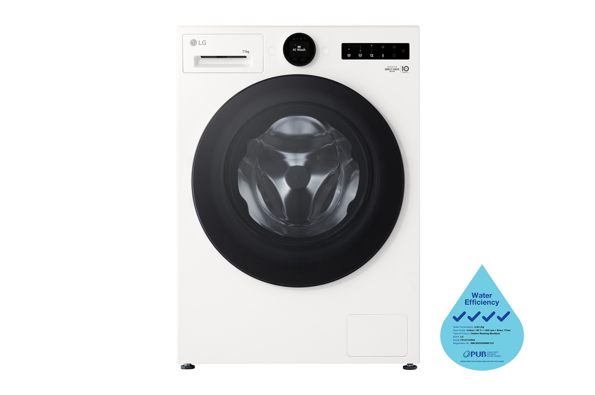 LG 11kg Front Load Washer FX1411S3WA LG 11kg Front Load Washer FX1411S3WA